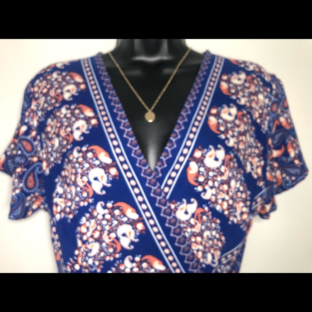 Zesica Bohemian Mini Wrap Dress